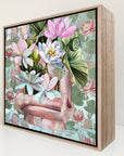 Skinny Dipping In Monet's Pond - Embellished Framed Print 20cm x 20cm