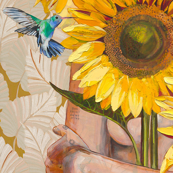 jessica-watts-fine-art-print-flower-sunflowers-hummingbird